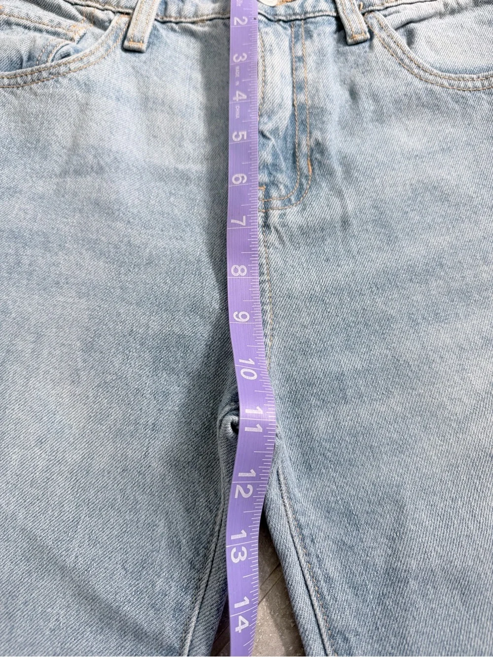 Girls Baggy Wide Leg Jeans Size 16 Light Wash Distressed Y2K Old Navy High Rise